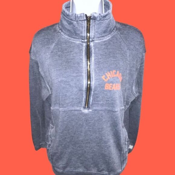 Women's Tailgate Chicago Bears Half Zip Sweatshirt Size Small - Picture 6 of 6